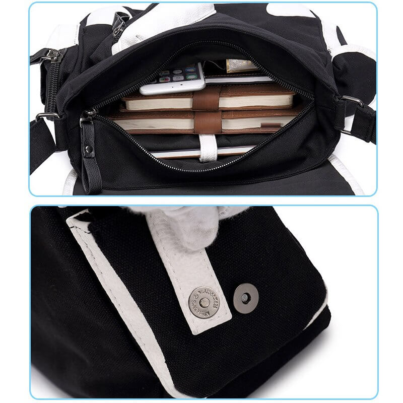 Edmundy Danganronpa Monokuma Despair Crossbody Single Shoulder Bag for Women & Men Handbags,11.8x11.8. 