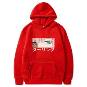 zero two hoodie red color