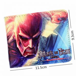 attack on titan wallet leather