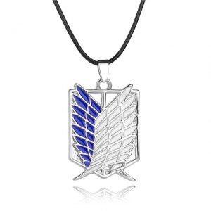 attack on titan wings of freedom silver necklace