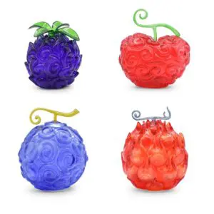 4pcs/set One Piece Devil Fruit Mera Mera no Mi Gum-Gum Fruit Figure Model  New