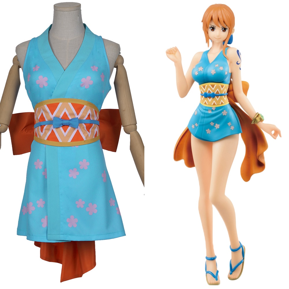 Details about   ONEPIECE ONE PIECE OP Nami Lovely and sweet dress cosplay costume Nami's costume