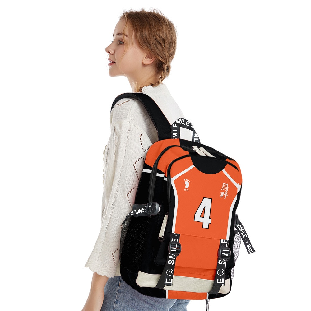 Haikyuu!!-Manga Collage Student School Bag School Cycling Leisure Travel Camping Outdoor Backpack 
