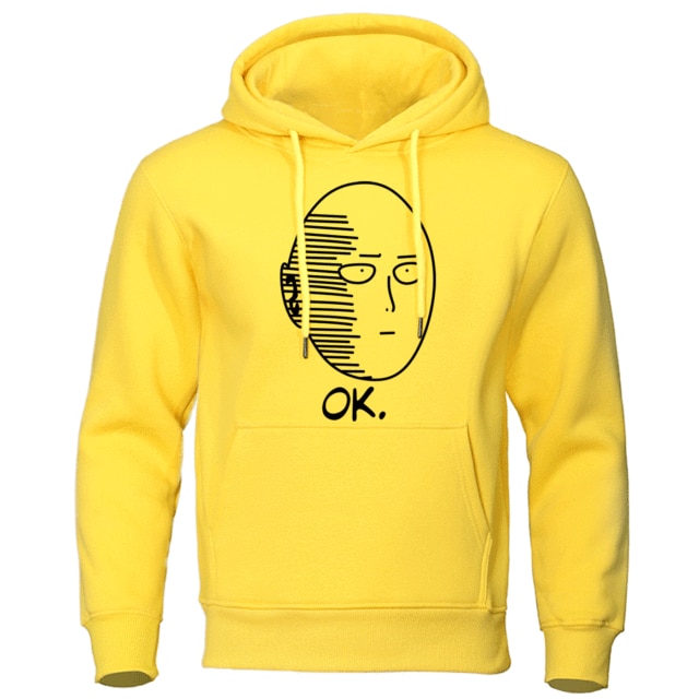 one punch man yellow hoodie