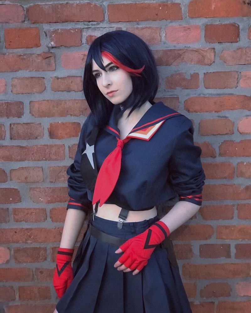 Matoi Ryuko Wig Blue Red AnimeMangaStore Free Shipping