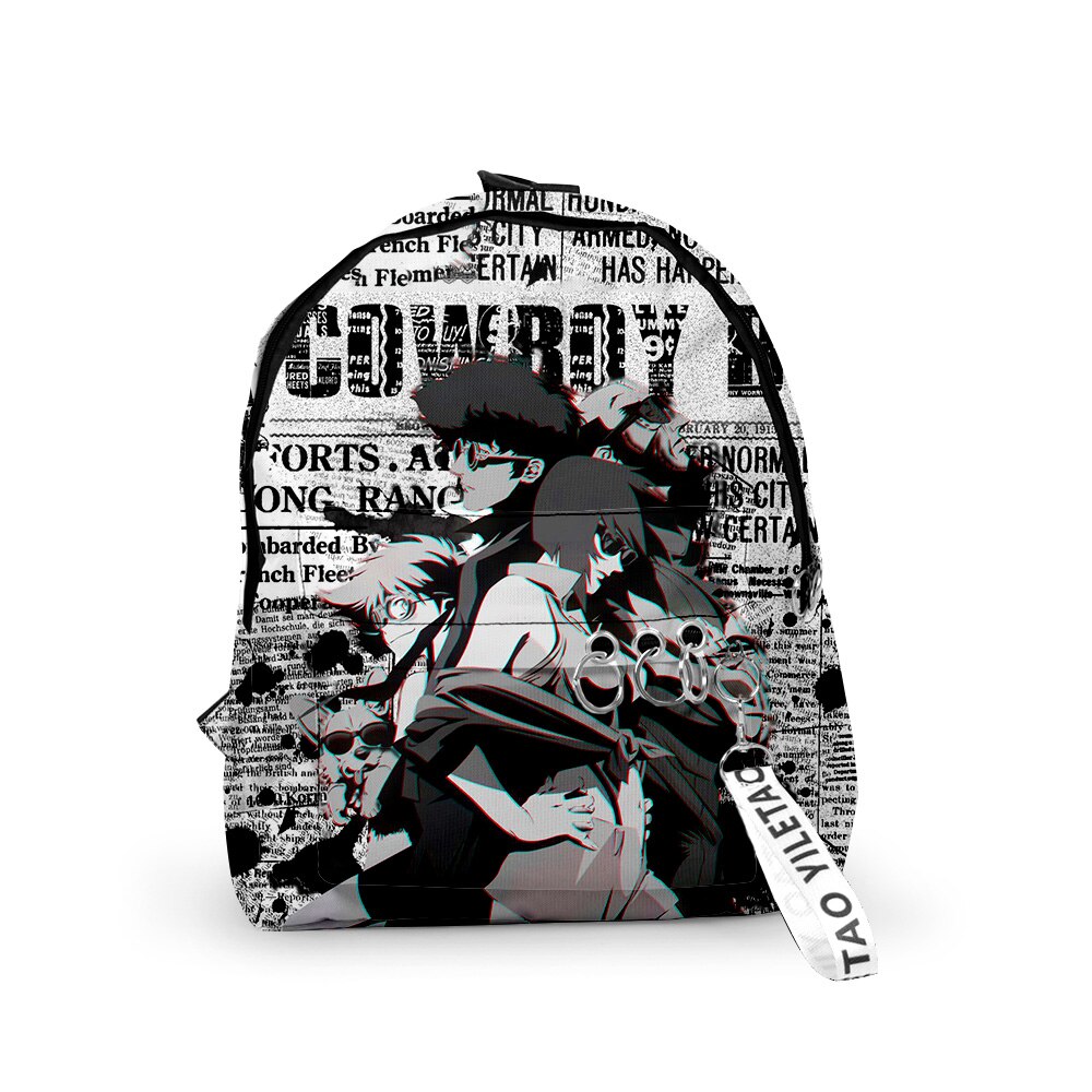 Funnyy Cowboy Bebop Multifunctional Laptop Bag Portable One Shoulder Shockproof Backpack Black