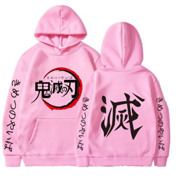 pink demon slayer hoodie