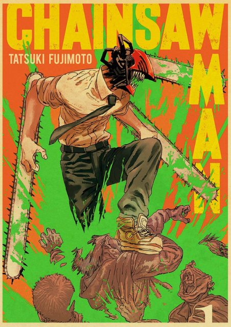 chainsaw man manga covers