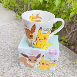 cute Eevee and Pikachu mug