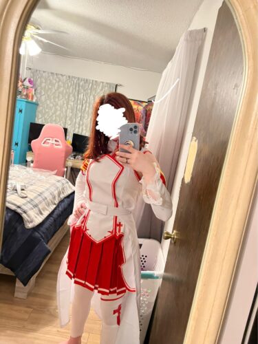 Asuna Yuuki Cosplay SAO Costume photo review