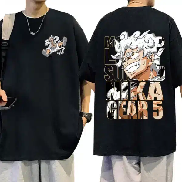 One Piece Gear 5 Luffy Oversized T Shirts