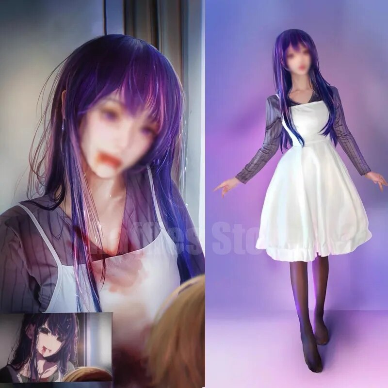 OSHI NO KO Anime Ai Hoshino Purple Cosplay Wig