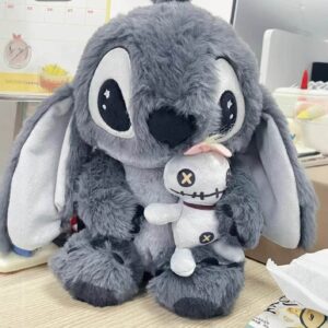 Stitch Black Grey Plush
